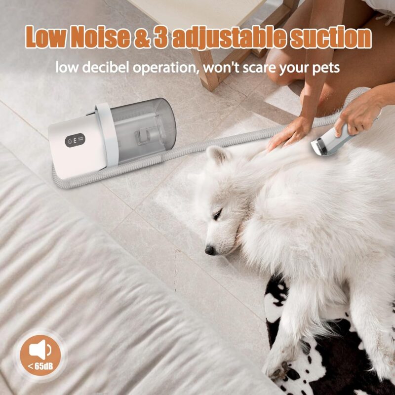 Dog Grooming Vacuum, Pet Grooming Kit with Dog Clippers, 2.5L Dust Cup - Image 8