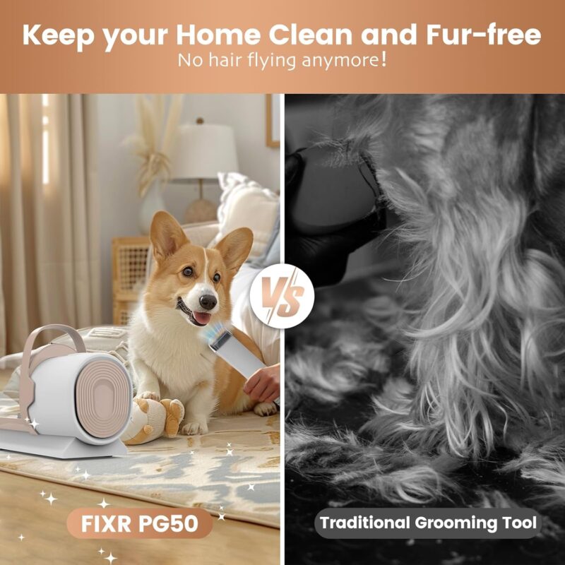 Dog Grooming Vacuum, Pet Grooming Kit with Dog Clippers, 2.5L Dust Cup - Image 2