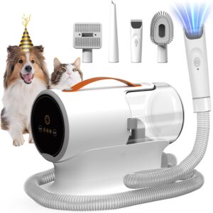 Dog Vacuum for Shedding Grooming, 12000pa Suction Dog Hair Vacuum