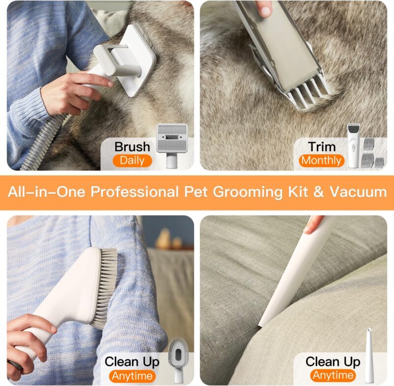 Dog Vacuum for Shedding Grooming, 12000pa Suction Dog Hair Vacuum - Image 6